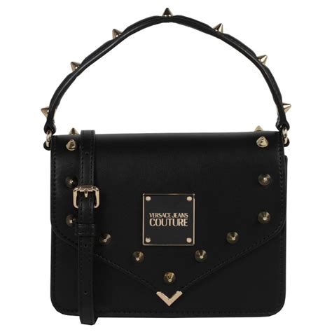 Versace Jeans Studded Logo Plaque Shoulder Bag 